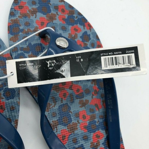 Coach Womens Flip Flop Sandals Floral Slip On - Picture 5 of 6